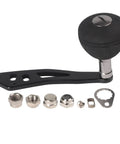 Swag Eva Power Handle Upgrade Kit For Round Baitcasting Reel With Ergo Metal Grip And Swanky Black Finish To Crush Big Catch Sessions Fast, black EVA grip and hardware