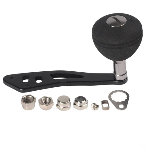 Swag Eva Power Handle Upgrade Kit For Round Baitcasting Reel With Ergo Metal Grip And Swanky Black Finish To Crush Big Catch Sessions Fast, black EVA grip and hardware