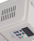 Close-up of Variable Frequency Drive Inverter For Industrial Motors Single To Three Phase 110V Input 220V Output 1.5kW with digital display.
