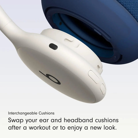 Premium Replacement Ear Pads And Headband Cushions For Over Ear Headsets Performance Knit showing interchangeable feature close-up.