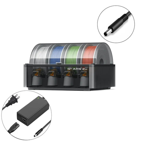 24V 4A Power Supply Adapter for AMS2 Pro Bambu Lab Automatic Material black adapter and DC plug for 3D printer AMS unit