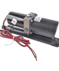 Big Hitter 12V Hydraulic Linear Actuator With 8 Inch Stroke And 1700 Lbs Max Thrust, showcasing black metal casing and wires.