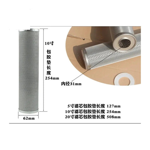 Heavy Duty 10 Inch Reusable Stainless Steel Water Filter Cartridge With Washable Mesh Screen For Home Dispensers Faucets And Diy Setups Featuring 50 To 400 Micron Filtration Cuts Through Gunk Fast Keeps Your Water Smooth Like Butter dimensions shown