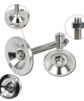 Stainless Steel Heavy Duty Adjustable Foot With Swivel Base For Lathe Legs Glide, Rust Resistant Screw In Leg Stopper, articulating leveling feet