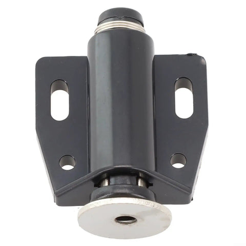 Push To Open Cabinet Door Catch With Magnetic Latch For Kitchen Wardrobe, Black Soft Close Action Mechanism