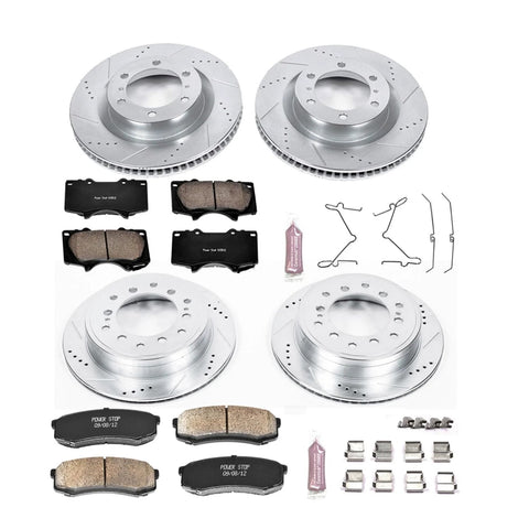 PowerStop front and rear drilled-slotted brake kit with ceramic pads for Lexus GX460/Toyota 4Runner