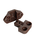 Hardcore Table Alignment Lock And Strike Kit Brown Shade 10 Pack Heavy Duty Cabinet Hardware For Mobile Workbenches, detailed view of brown locking hardware.