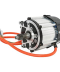 Hella Powerful DC Brushless Electric Motor With Differential Gearbox Transmission And Pro Speed Controller For Go Kart ATV UTV Golf Cart Drift Trike 72V 1500W Ride Upgrade, featuring orange wiring and metal casing.