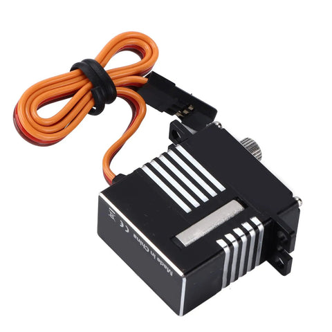 Premium Full Metal Waterproof Steering Gear Servo DS290MG with orange wiring, aluminum housing and compact design for RC use.
