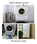 Universal Mobile Base For Dryer, Washing Machine, And Mini Refrigerator, Adjustable stand with stainless steel frame and anti skid pads.