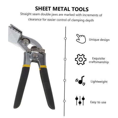 3 Inch Hand Seamer Metal Bending Tool For Sheet Metal And Roofing Straight Jaw Pliers Anti Slip Clamps Edge Seam Bender