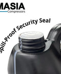 Heavy Duty PAO Base Lubricant One Gallon Jug for Machinery and Cars, 8000 Hour Lifespan, Ultra Slick Industrial Oil, USA Made, Long Lasting Performance, 12 Month Warranty jug with spill-proof security seal