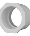 Two And One Half Inch To Two Inch PVC Schedule Forty Reducer Bushing SPGXS For Pressure Systems White Potable Water Fittings