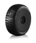Durable One By Eight Scale RC Buggy Tire Wheel Hex Upgrade Set For Off Road Rigs With Slip Resistant Tread Bulge Resistant De Bead Proof Reusable Hub System Premium Materials For Long Lasting Performance showcasing side view with detailed tread pattern and durable construction
