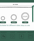 Diagram of Beefy 15 Inch Heavy Duty Chain Wrench for Semi Trucks, Adjustable Ratcheting Oil Filter Spanner showing sizes and features.