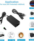 Beefy 24V DC Power Supply 4A 96W 100 240V AC To 24V DC Switching Adapter With 5.5x2.5mm Plug for LED strip lights and CCTV cameras