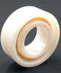 R188 full ceramic ball bearing, white with orange seal, 1/4 in bore, 1/2 in outer diameter, 3/16 in thick