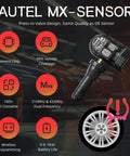 2in1 MX Sensor Dual Frequency Tire Pressure Sensor 315MHz 433MHz For TPMS Replacement With Original ID Cloning Easy Direct Swap No Relearn Snap In Works With MaxiTPMS Tools, press-in valve