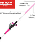 Go To Freshwater Baitcast Reel And Fishing Rod Combo For Anglers 6 Foot 6 Inch 2 Piece Fiberglass Rod With Split Grip MaxTac Handle
