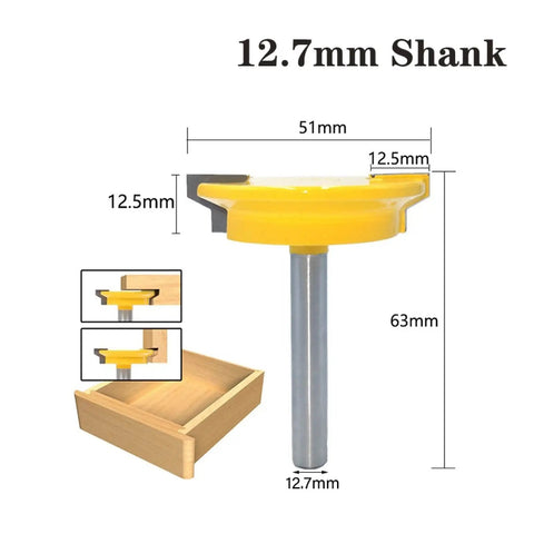 Badass Straight Router Bit For Drawer Molding And Lock Tenon With Smooth As Butter Cutting Action Rock Solid Hardened Steel Build Half Inch Shank with 12.7mm shank and features.