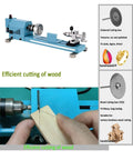 Mini Wood Lathe Machine For Desktop With Infinite Speed Control Perfect For DIY Enthusiasts featuring precise wood cutting and shaping.