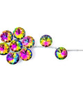 10 Pack Diamond Crystal Glass Drawer Knobs 30mm Snazzy Colorful Cabinet Pulls With Screws For Kitchen Bathroom Dresser Wardrobe DIY Modern Glass Hardware For Cabinets Cupboards And Furniture, multicolor