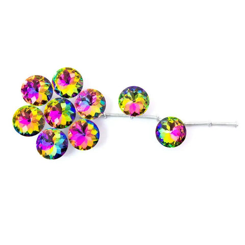 10 Pack Diamond Crystal Glass Drawer Knobs 30mm Snazzy Colorful Cabinet Pulls With Screws For Kitchen Bathroom Dresser Wardrobe DIY Modern Glass Hardware For Cabinets Cupboards And Furniture, multicolor
