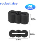 Premium Rubber Drawer Slide Bumpers For Furniture With Silent Soft Close Cushioning, black rubber pads, size 0.37in and 0.76in, 20 pack.