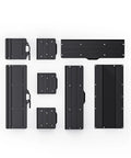 No Sweat Quick Swap Toolhead Interface For Snapmaker 2 Series showing all metal black mount plates of various sizes.
