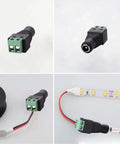 Rock Solid 10 Pack DC 12V Power Connectors 5.5mm X 2.1mm Female terminal block for quick electronics hookups
