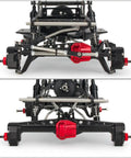 Beefy Carbon Fiber LCG Chassis Kit With 3mm Rails 8mm Delrin Skid Plate And CMS Servo Panhard Mount For 1 To 10 RC Crawlers