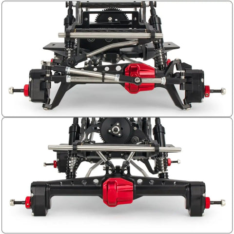 Beefy Carbon Fiber LCG Chassis Kit With 3mm Rails 8mm Delrin Skid Plate And CMS Servo Panhard Mount For 1 To 10 RC Crawlers