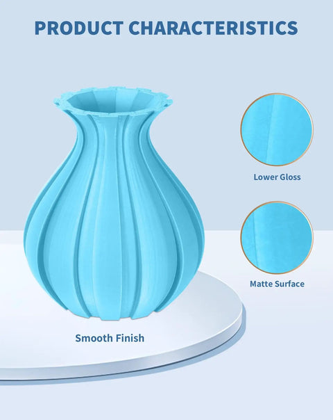 Top Tier Matte PLA Filament In Light Blue Perfect For FDM 3D Printers With Rock Solid Consistency And A Kickass Finish Rolling On A Budget Friendly Cardboard Spool Guaranteed To Deliver Smooth Everyday Creations Without Any Headaches