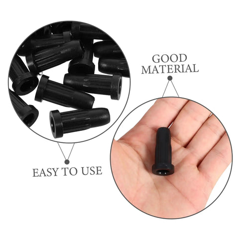 40 Pcs Executive Chair Caster Wheel Sleeves Durable Nylon Rubber Covers for Noise Reduction and Vibration Control close-up view