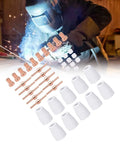 Sick 40 Piece Plasma Cutting Consumables Pack For CUT50 And CT520 With Premium Ceramics And Red Copper Nozzles Electrodes.