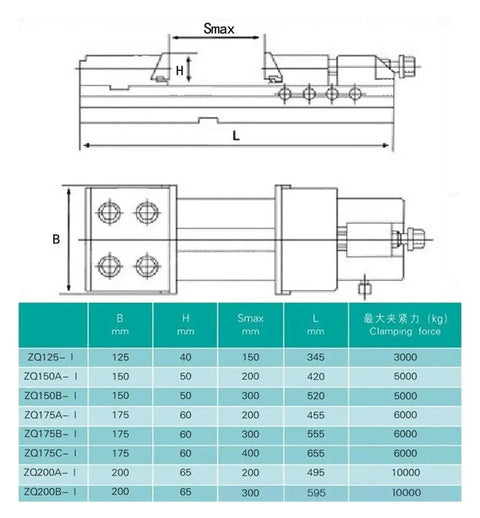Heavy Duty Eight Inch Machinist Vise For Cnc Mills Featuring Quenched Steel Jaws And Rock Solid Grip dimensions diagram