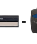 61LM Compatible Stinger 390LMD21V Visor Style Remote Replacement for old LiftMaster remote shown side by side