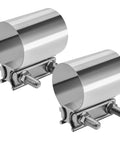 3 Inch Stainless Steel Exhaust Clamp Set For Butt Joint Connection 2 Pack Band Sleeve Couplers