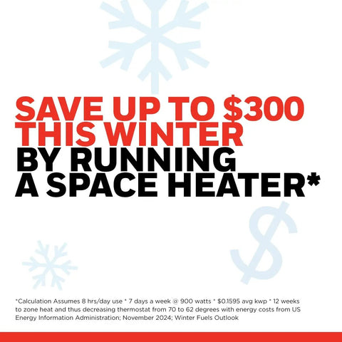 Save up to $300 with 360 Degree All Around Heat Portable Space Heater With Adjustable Thermostat And Two Heat Settings.