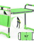 10.2 Inch Wider Soft Pad Garden Kneeler And Seat Heavy Duty Folding Stool For Gardening Portable With Extra Hand Pruner