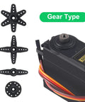 MG995 Metal Gear Servo Motor Pack Of 5 with different gear types shown