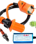 High Performance GY6 Ignition Coil Kit For 50cc 125cc 150cc Scooters ATVs Mopeds Go Karts And Dirt Bikes With 6 Pin CDI And 3 Electrode Spark Plug Fits TaoTao Roketa Buyang Coolspor Honda TRX200 Series Race Ready