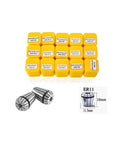 Heavy Duty ER11 Collet Block Chuck With Spindle Motor Shaft Extension Rod For CNC Tooling Set with multiple sizes and precision ground surfaces.