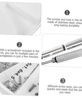 Eyeglass Repair Kit With Screws And Mini Screwdriver And Storage Case Dope Handy Tool for eyewear repairs showing components inside