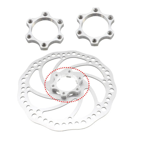2 Pack Freewheel Threaded Hubs For Bike Aluminum Alloy 6 Bolt Flange Disk Brake Rotor Adapter Hub Conversion