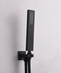 Matte Black Rainfall Shower System With 8 Inch Shower Head Silicone Nozzles For Easy Calcium Build Up Clean Hard Water Friendly Upgrade