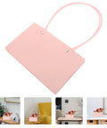 Pink Flower Bouquet Bag with Handle, Pro Grade Kraft Paper, Diamond Pattern, Large Capacity, Florist Supplies, 10 Pack