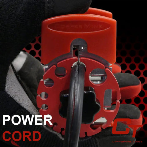 Hassle Free Portable Handheld Copper Wire Stripper For Scrap Wire Recycling Adjustable Cable Tool in use with power cord