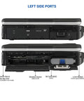 Tank Like Mobile Workstation With 13.1 Inch Xga Touchscreen Intel Core I5 2.3Ghz Chipset 16Gb Ram 1Tb Ssd 4G Lte Link Backlit Keyboard Windows 10 Pro left side ports view showing expansion slot, wireless switch, and SD card.
