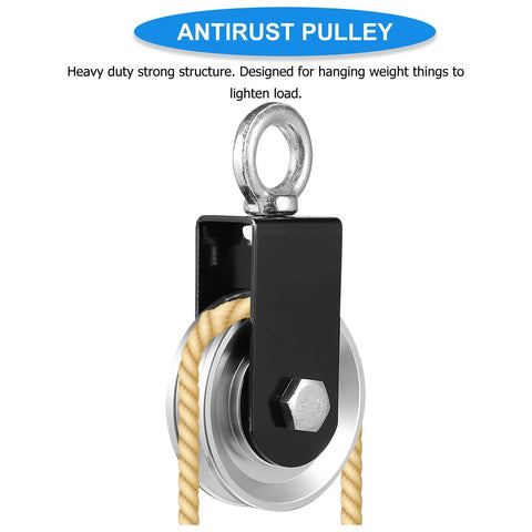 Heavy Duty Strength Training Pulley With Silent Bearing Wheel For Indoor And Outdoor Use Aluminum Alloy Fitness Attachment Easy To Attach Sturdy